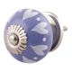 Slate Blue Heart Ceramic Knobs
